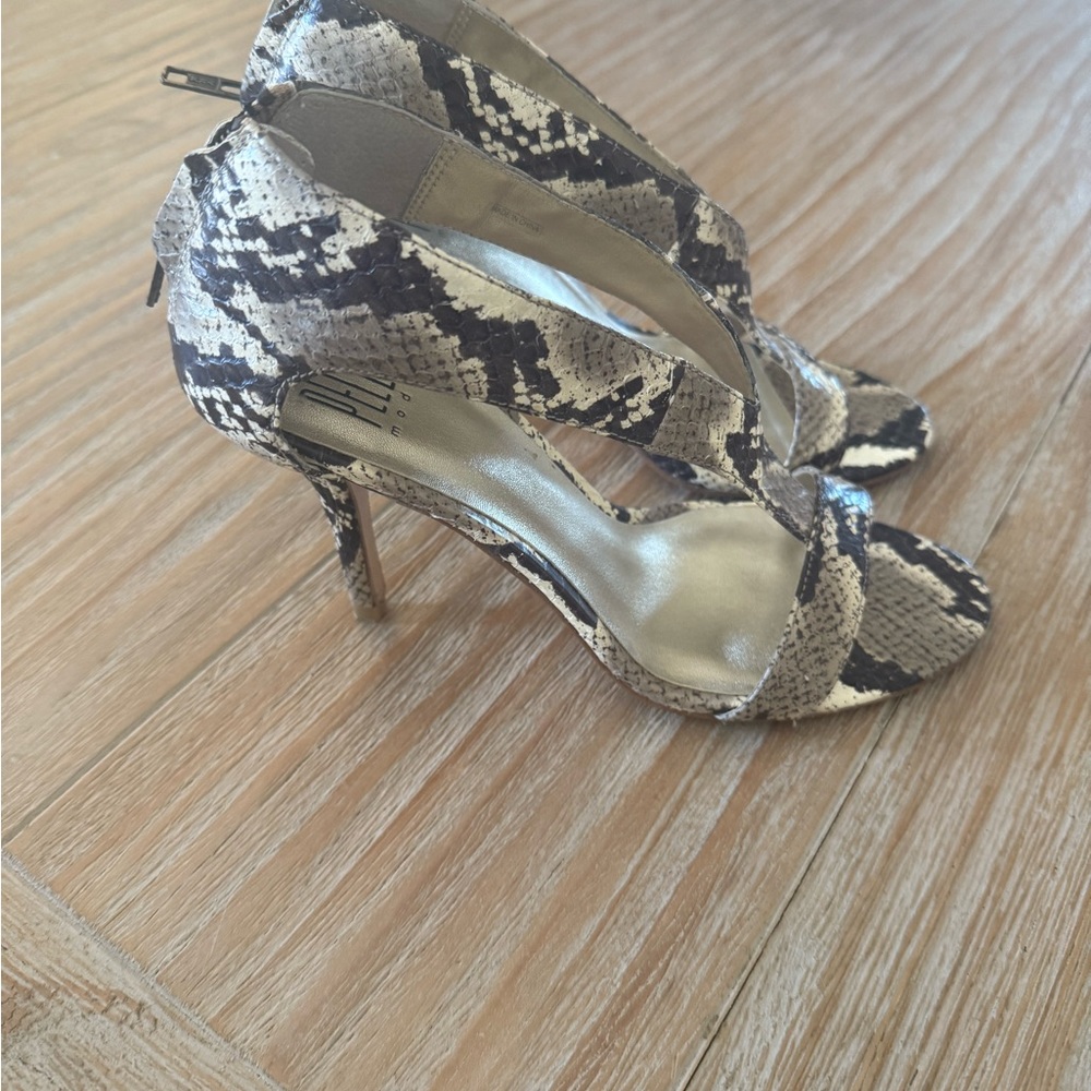 Snake print heels